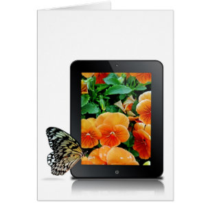 Birthday Butterfly on Electronic Tablet