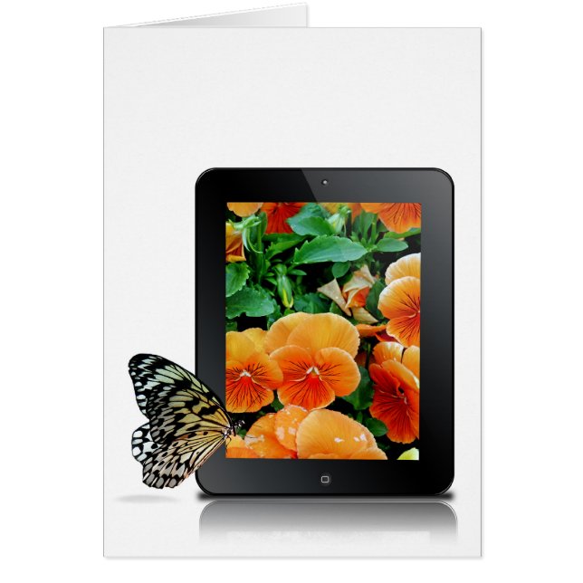 Birthday Butterfly on Electronic Tablet (Front)
