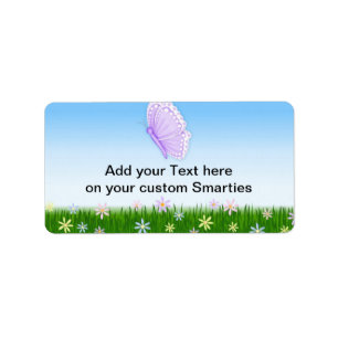 Birthday Butterfly Smartie Candy wrappers Labels