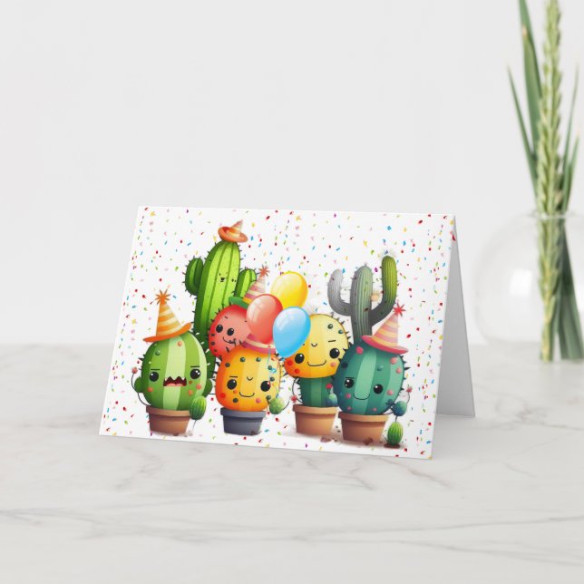 Birthday Cacti From Group Card (Front)