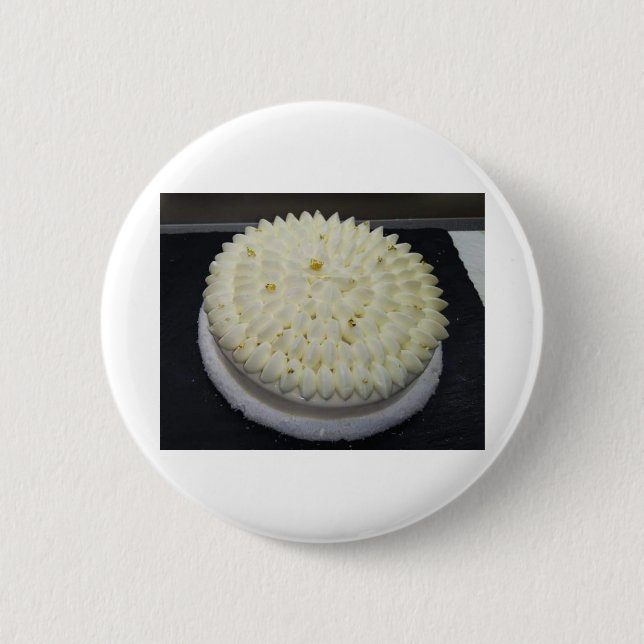 Birthday cake 1 6 cm round badge (Front)