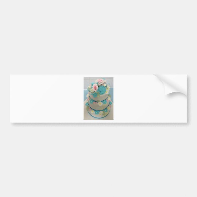 Birthday cake 1 bumper sticker (Front)