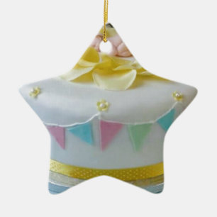 _birthday cake 2 ceramic tree decoration