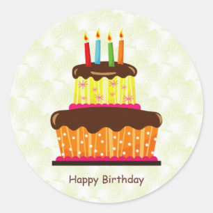 Birthday cake and candles Sticker