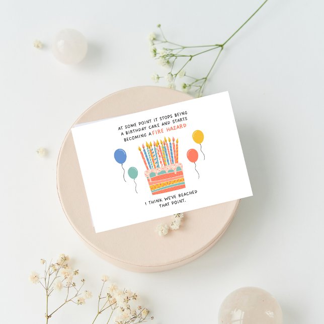 Birthday Cake and Fire Hazard Funny Card (Creator Uploaded)
