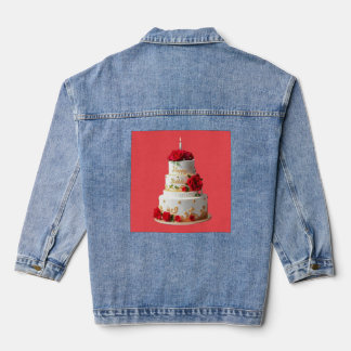 Birthday Cake Art designs T-shirts Denim Jacket