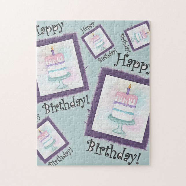Birthday Cake Birthday Cards Jigsaw Puzzle (Vertical)