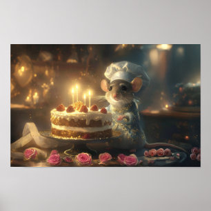 Birthday Cake by Fabulous Mice Baker Poster
