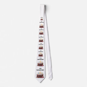Birthday Cake Candles Custom Personalised Celebrat Tie