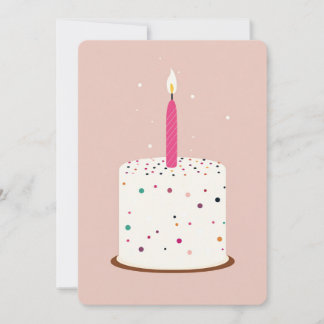 Birthday Cake Card with Candle | Festive Birthday 