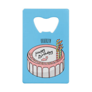 Birthday cake cartoon illustration 