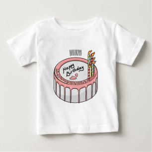 Birthday cake cartoon illustration baby T-Shirt
