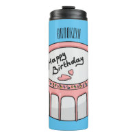 Birthday cake cartoon illustration