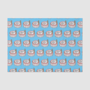 Birthday cake cartoon illustration tissue paper