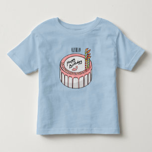 Birthday cake cartoon illustration toddler T-Shirt