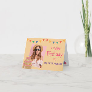Birthday Cake Customise Photo Birthday Card