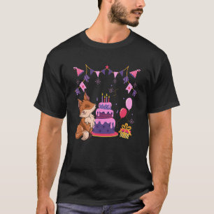 Birthday Cake Cute Animal Wildlife Anniversary Par T-Shirt