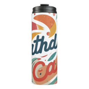 Birthday Cake Design Thermal Tumbler