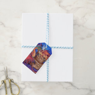 Birthday Cake Dragon Gift Tags