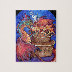 Birthday Cake Dragon Jigsaw Puzzle
