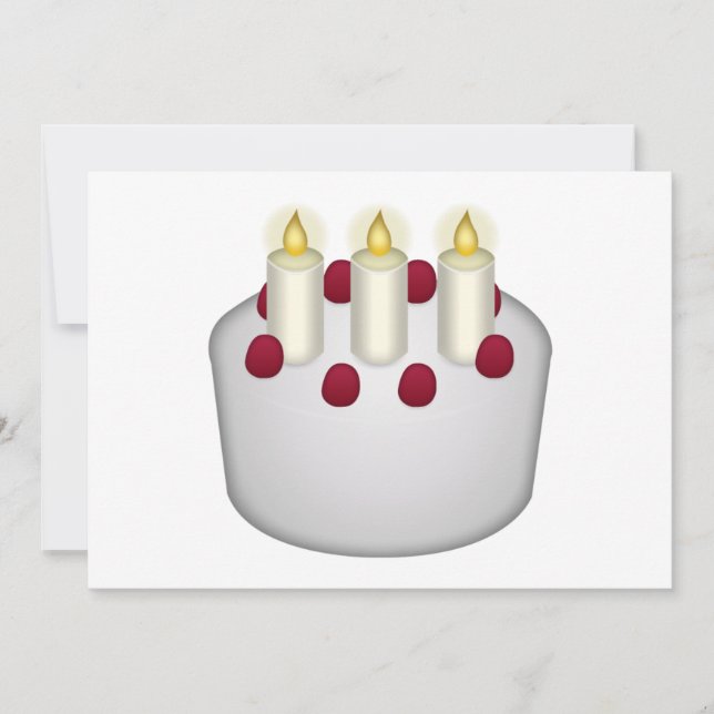 Birthday Cake - Emoji Card (Front)