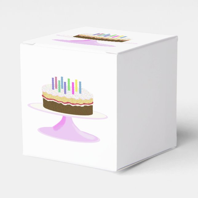 Birthday cake favour box (Front Side)