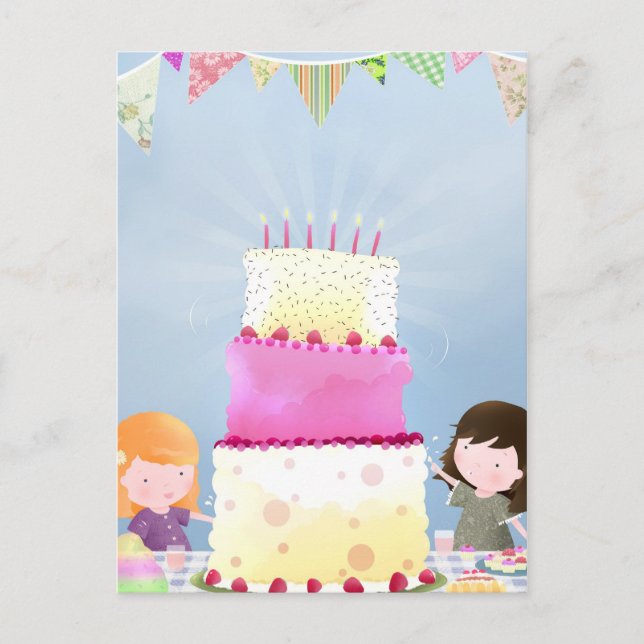 Birthday cake fun - postcard (Front)