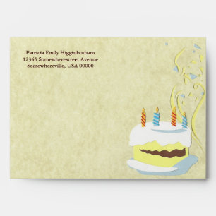 Birthday Cake Greeting Card Envelope