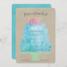 Birthday Cake Invitation