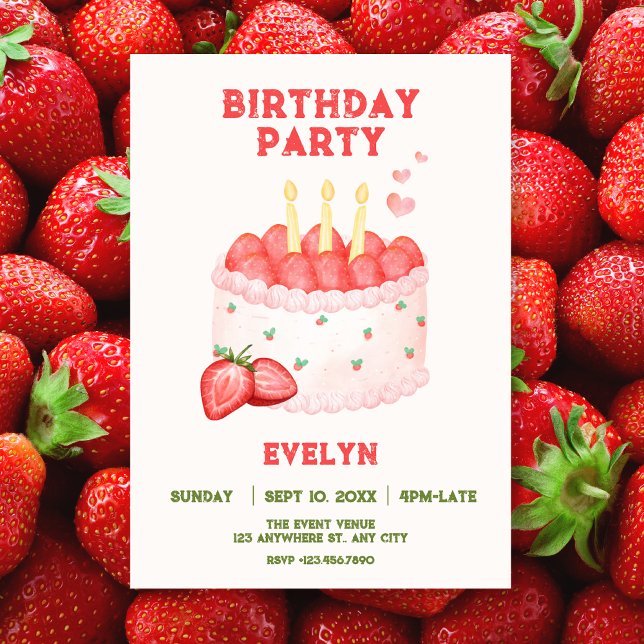 Birthday Cake  Invitation (Creator Uploaded)