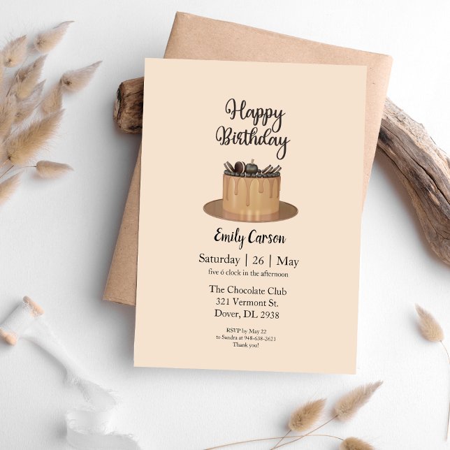 Birthday Cake Invitation card (Creator Uploaded)