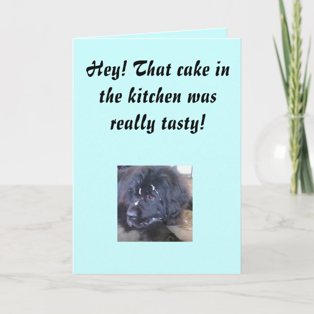 Birthday cake misunderstanding card (Front)