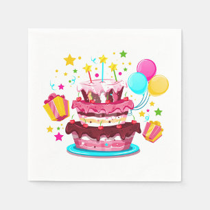 Birthday Cake Napkins