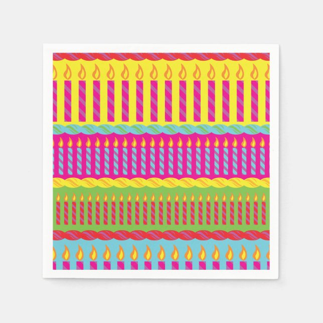 Birthday Cake Party Napkin (Front)