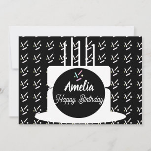 Birthday Cake Party Sprinkles Colouring Holiday Card