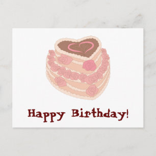 Birthday cake postcard