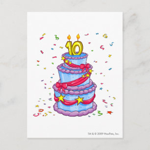 Birthday Cake Postcard