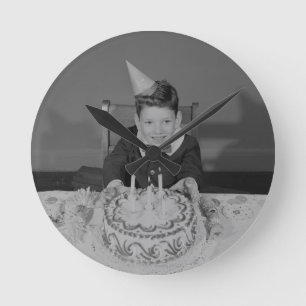 Birthday Cake Round Clock