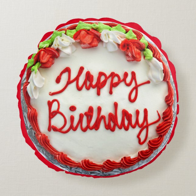 BIRTHDAY CAKE ROUND CUSHION (Front)