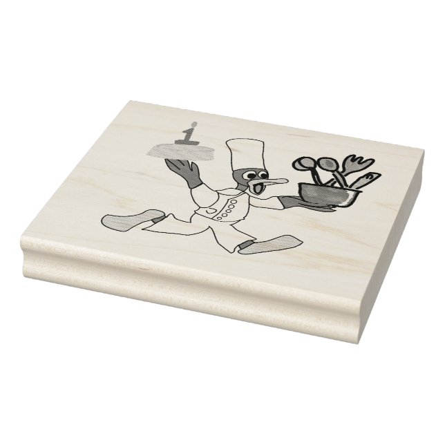 Birthday Cake  Rubber Stamp (Stamp)