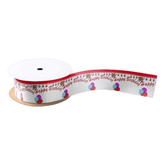 Birthday cake satin ribbon