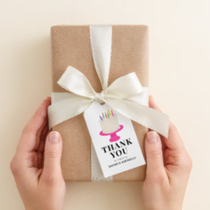 Birthday Cake Thank You Gift Tag