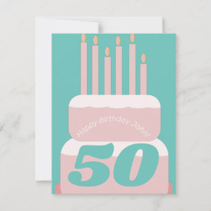 Birthday Cake Tiered Pink Any Age