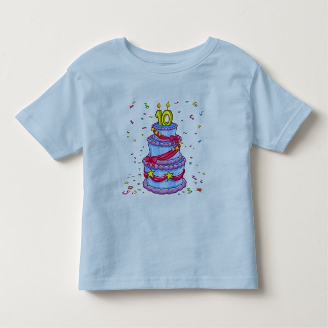 Birthday Cake Toddler T-Shirt (Front)
