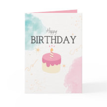 Birthday Cake Transgender Birthday Card