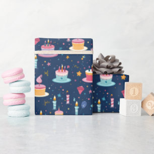 Birthday Cake with Candles Wrapping Paper