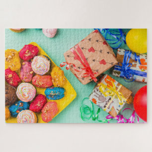 Birthday Cakes Cookies & Presents Jigsaw Puzzle