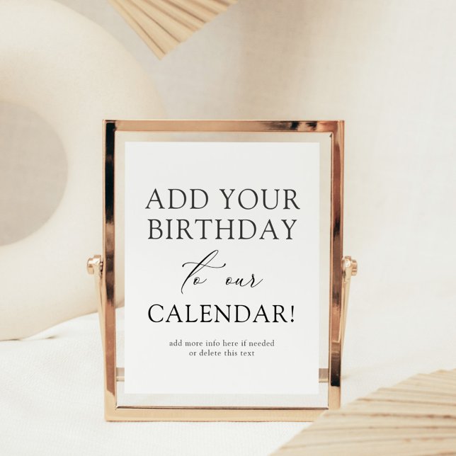Birthday Calendar Poster (Creator Uploaded)