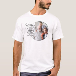Birthday Calligraphy Photo Design For Son In Law T-Shirt