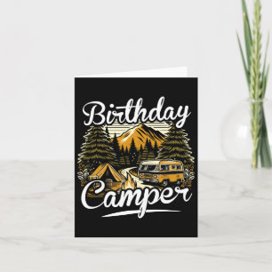 Birthday Camper Camping  Card